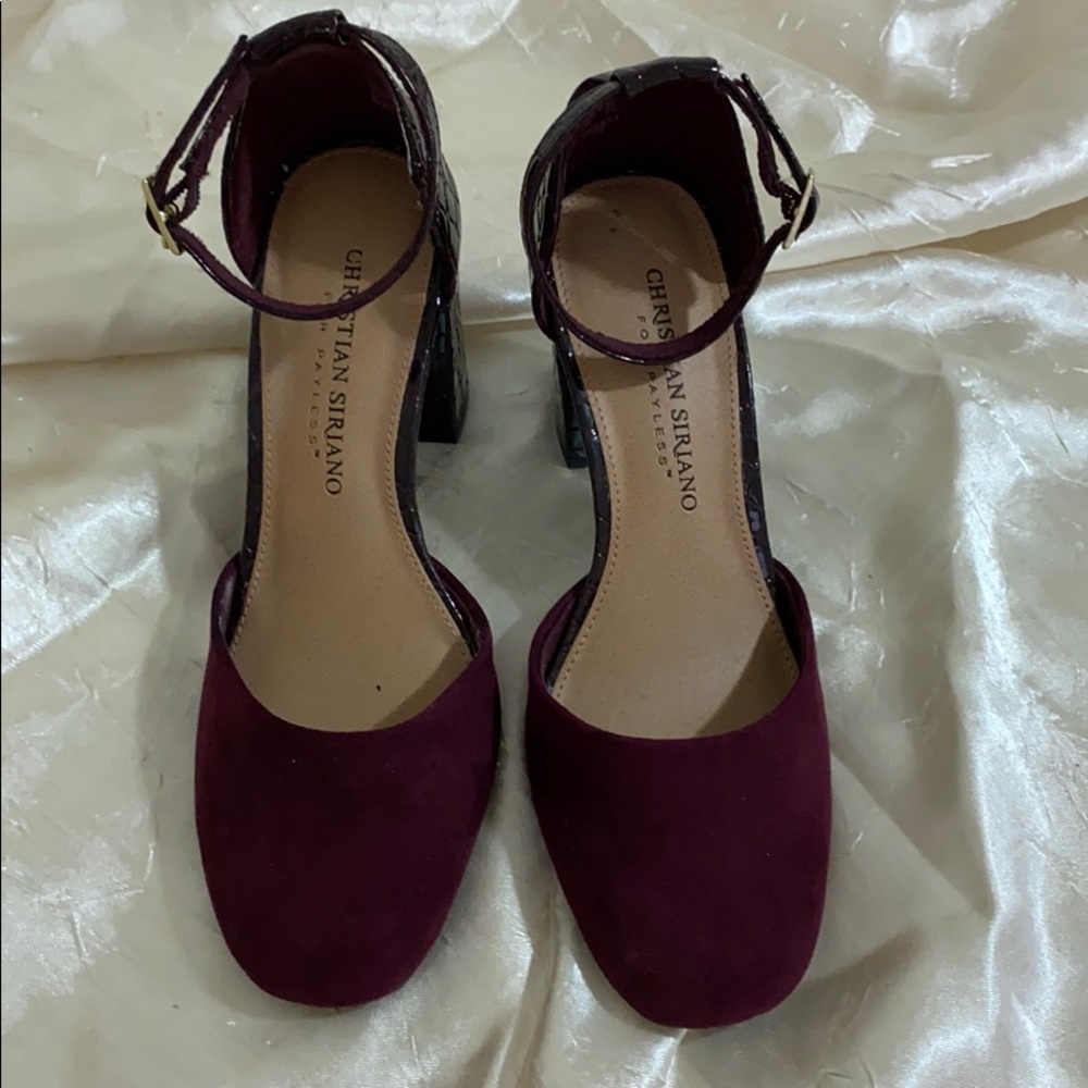 Burgundy shoes